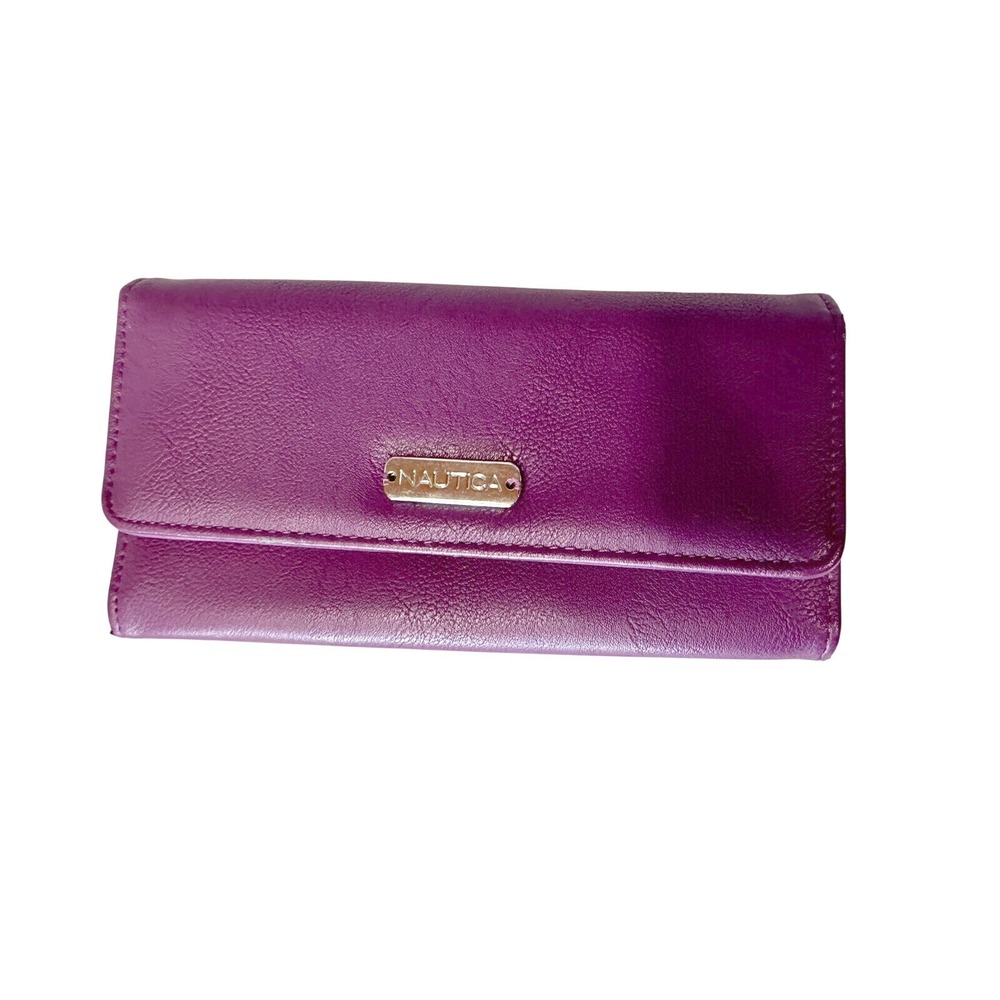 Nautica‎ Money Manager RFID Women's Wallet Clutch Organizer -plum